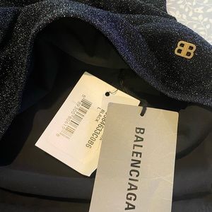 Balenciaga one shoulder lurex jersey swimsuit